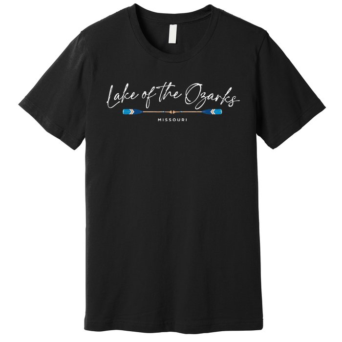 Lake Of The Ozarks Missouri Oars Graphic Premium T-Shirt