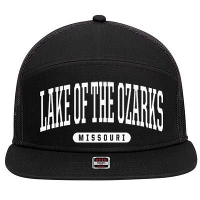 Lake Of The Ozarks Missouri Lake Of The Ozarks 7 Panel Mesh Trucker Snapback Hat