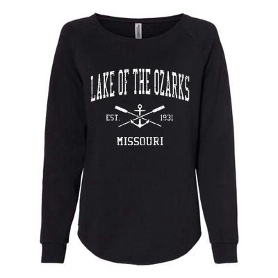 Lake Of The Ozarks Mo Vintage Crossed Oars & Boat Anchor Spo Womens California Wash Sweatshirt