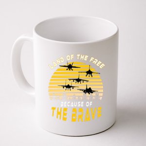 Land Of The Free Because Of The Brave Air Force Dad Gift Coffee Mug