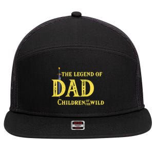 Legend Of The Dad Children Of The Wild Funny Game 7 Panel Mesh Trucker Snapback Hat