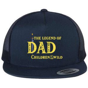 Legend Of The Dad Children Of The Wild Funny Game Flat Bill Trucker Hat