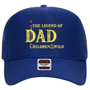 Legend Of The Dad Children Of The Wild Funny Game High Crown Mesh Back Trucker Hat