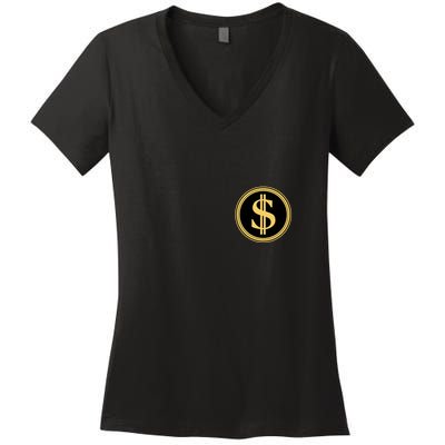 Logo Of The Department Of Government Efficiency Doge D.O.G.E. Front And Back Women's V-Neck T-Shirt
