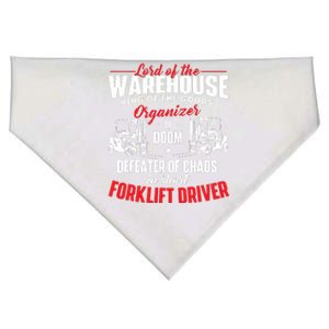 Lord Of The Warehouse Forklift Driver Fork Stacker Operator USA-Made Doggie Bandana