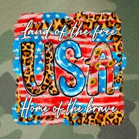 Land Of The Free Because Of The Brave 4th Of July Leopard Gift Legacy Tie Dye Trucker Hat
