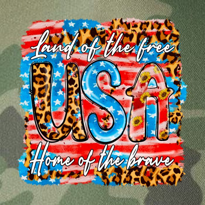 Land Of The Free Because Of The Brave 4th Of July Leopard Gift Legacy Tie Dye Trucker Hat