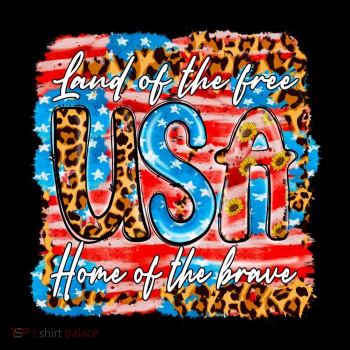 Land Of The Free Because Of The Brave 4th Of July Leopard Gift Impact Tech Backpack