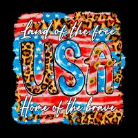 Land Of The Free Because Of The Brave 4th Of July Leopard Gift Sustainable Bucket Hat