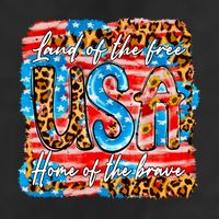 Land Of The Free Because Of The Brave 4th Of July Leopard Gift Adult Drive Performance Visor