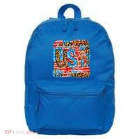 Land Of The Free Because Of The Brave 4th Of July Leopard Gift 16 in Basic Backpack