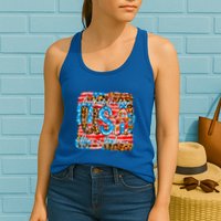 Land Of The Free Because Of The Brave 4th Of July Leopard Gift Womens Tank Top