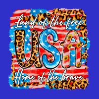 Land Of The Free Because Of The Brave 4th Of July Leopard Gift Womens Tank Top