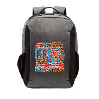 Land Of The Free Because Of The Brave 4th Of July Leopard Gift Vector Backpack