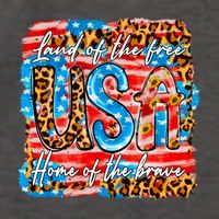 Land Of The Free Because Of The Brave 4th Of July Leopard Gift Vector Backpack