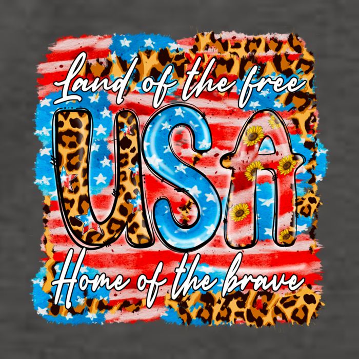 Land Of The Free Because Of The Brave 4th Of July Leopard Gift Vector Backpack