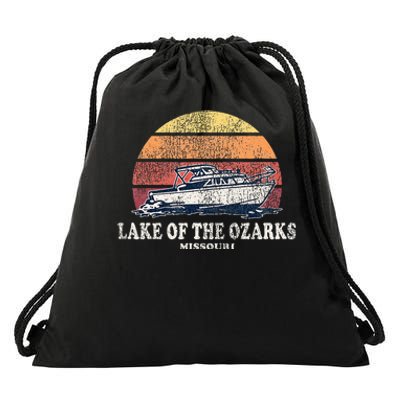 Lake Of The Ozarks Mo Vintage Boating 70s Drawstring Bag