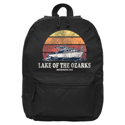 Lake Of The Ozarks Mo Vintage Boating 70s 16 in Basic Backpack