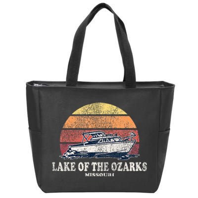 Lake Of The Ozarks Mo Vintage Boating 70s Zip Tote Bag