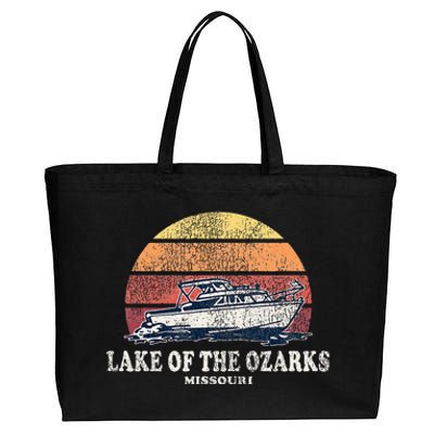 Lake Of The Ozarks Mo Vintage Boating 70s Cotton Canvas Jumbo Tote