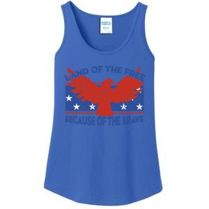 Land Of The Free Because Of The Brave Eagle 4th Of July Cool Gift Ladies Essential Tank