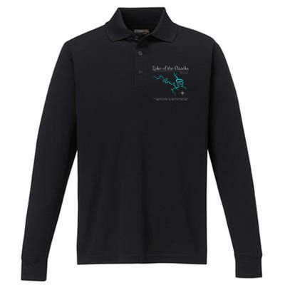 Lake Of The Ozarks Missouri Performance Long Sleeve Polo