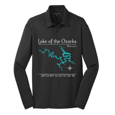 Lake Of The Ozarks Missouri Silk Touch Performance Long Sleeve Polo