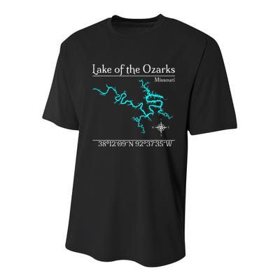Lake Of The Ozarks Missouri Youth Performance Sprint T-Shirt