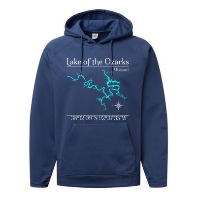 Lake Of The Ozarks Missouri Performance Fleece Hoodie