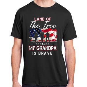 Land Of The Free Because My Grandpa Is Brave Gift Adult ChromaSoft Performance T-Shirt