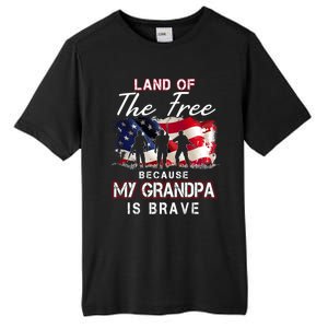 Land Of The Free Because My Grandpa Is Brave Gift Tall Fusion ChromaSoft Performance T-Shirt