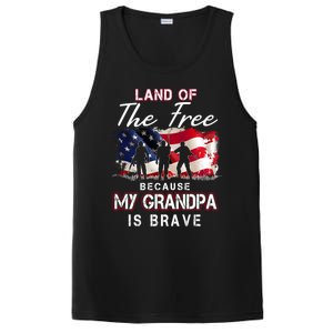 Land Of The Free Because My Grandpa Is Brave Gift PosiCharge Competitor Tank