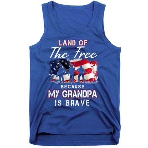 Land Of The Free Because My Grandpa Is Brave Gift Tank Top