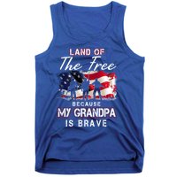 Land Of The Free Because My Grandpa Is Brave Gift Tank Top