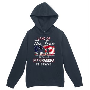 Land Of The Free Because My Grandpa Is Brave Gift Urban Pullover Hoodie