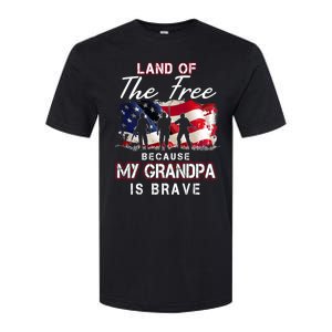 Land Of The Free Because My Grandpa Is Brave Gift Softstyle CVC T-Shirt