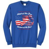 Land Of The Free Because Of The Brave Patriotic 4th Of July Cute Gift Sweatshirt