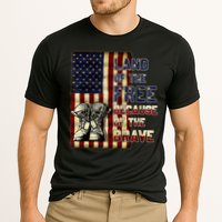 Land Of The Free,Because Of The Brave Memorial Day Patriotic Cooling Performance Crew T-Shirt