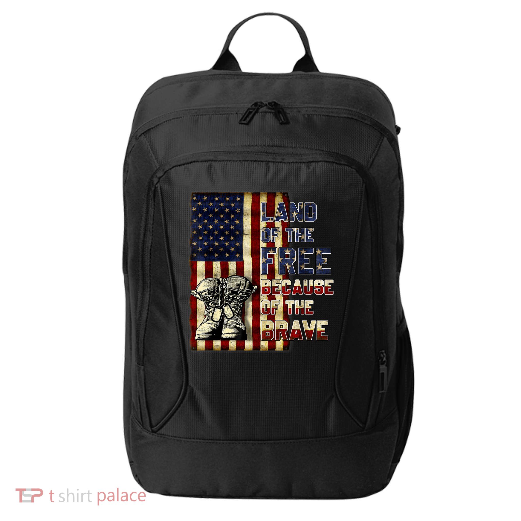 Land Of The Free,Because Of The Brave Memorial Day Patriotic City Backpack