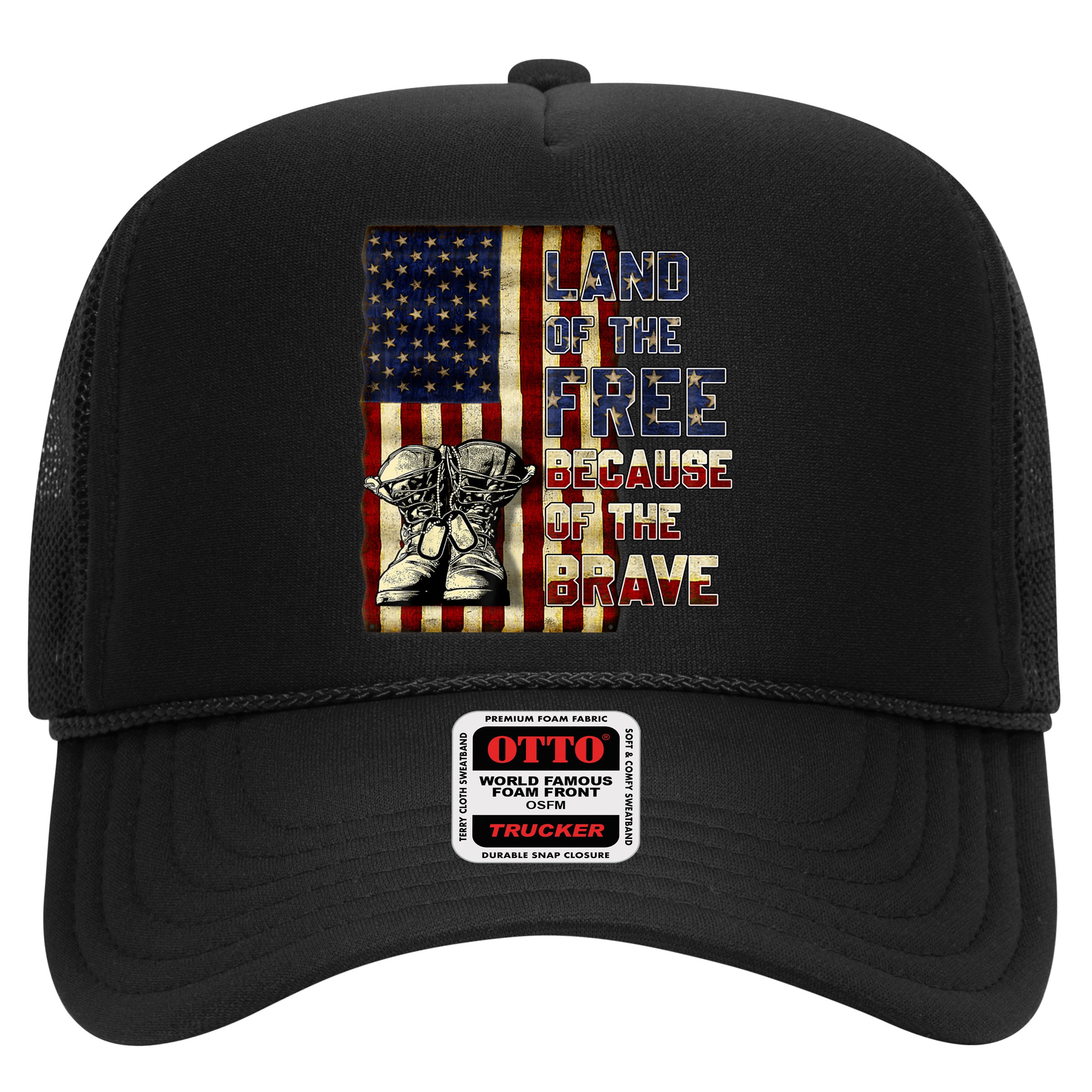 Land Of The Free,Because Of The Brave Memorial Day Patriotic Hat
