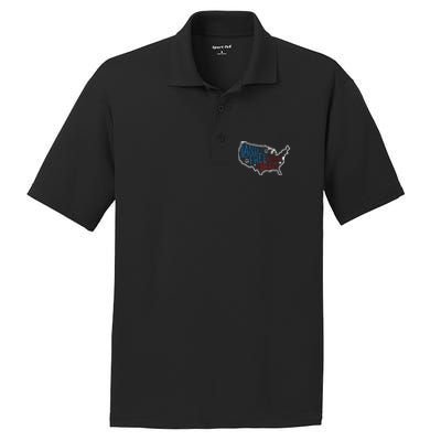 Land Of The Free Because Of The Brave Independence Day Gift PosiCharge RacerMesh Polo