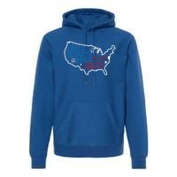 Land Of The Free Because Of The Brave Independence Day Gift Premium Hoodie