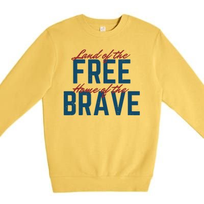 Land Of The Free Home Of The Brave Vintage Premium Crewneck Sweatshirt