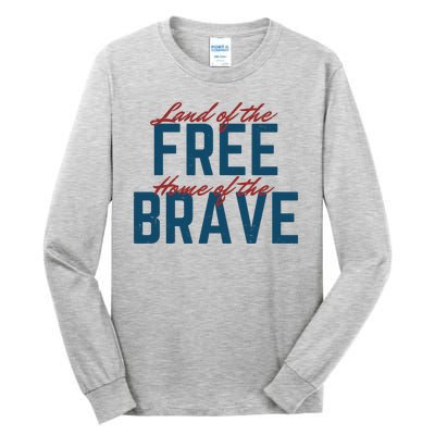 Land Of The Free Home Of The Brave Vintage Tall Long Sleeve T-Shirt