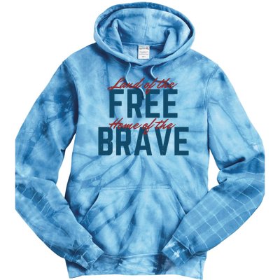 Land Of The Free Home Of The Brave Vintage Tie Dye Hoodie