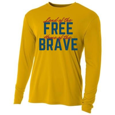 Land Of The Free Home Of The Brave Vintage Cooling Performance Long Sleeve Crew