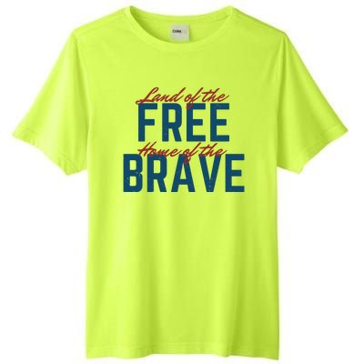 Land Of The Free Home Of The Brave Vintage Tall Fusion ChromaSoft Performance T-Shirt