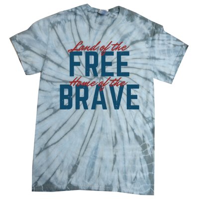 Land Of The Free Home Of The Brave Vintage Tie-Dye T-Shirt