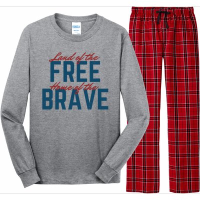 Land Of The Free Home Of The Brave Vintage Long Sleeve Pajama Set