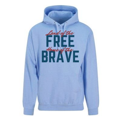 Land Of The Free Home Of The Brave Vintage Unisex Surf Hoodie